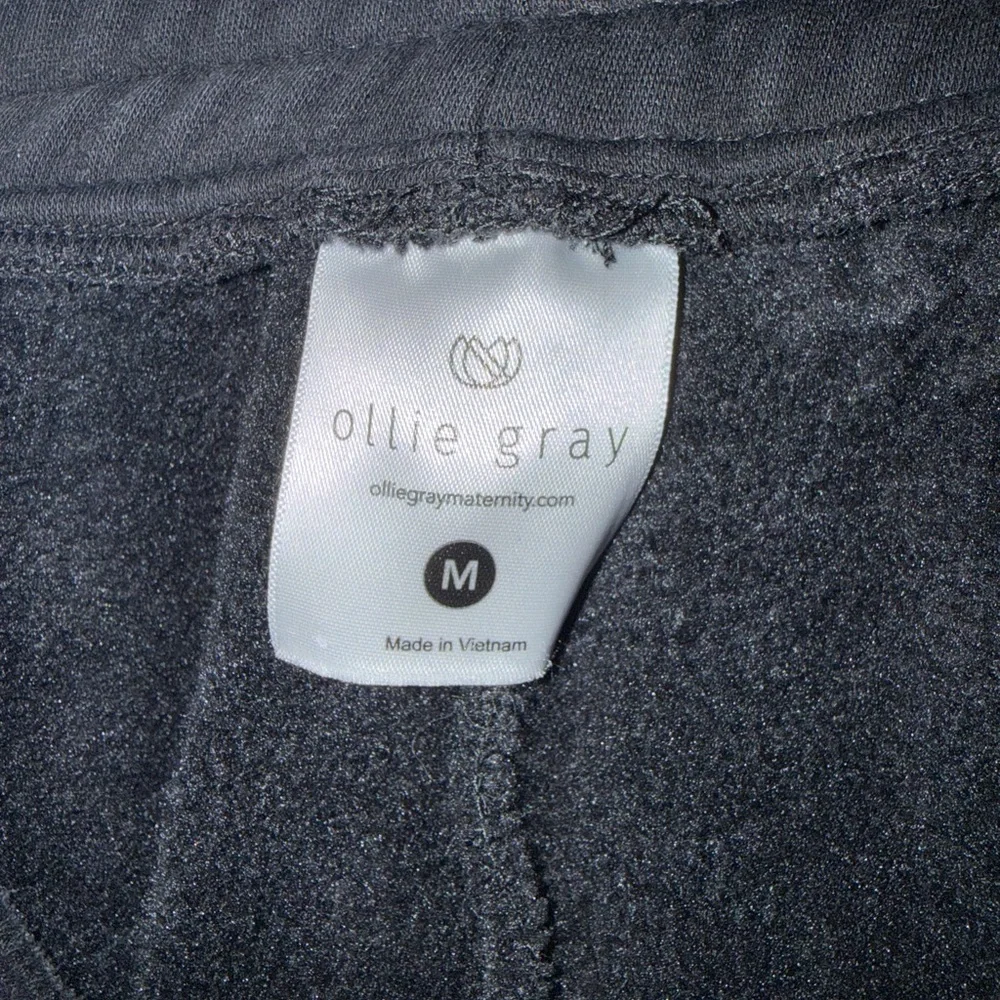 Ollie Gray Black Jogger Track Pants - Women's maternity Casual Sweatpants - Picture 2 of 4